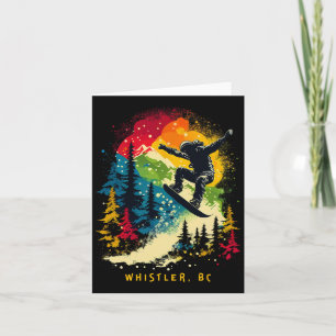 Whistler Bc Canada Snowboarder Snowboarding Resort Card