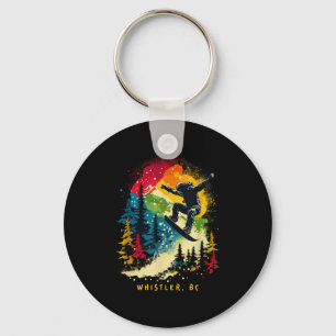 Whistler Bc Canada Snowboarder Snowboarding Resort Key Ring
