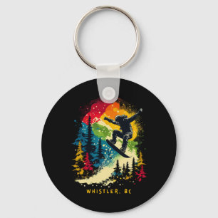 Whistler Bc Canada Snowboarder Snowboarding Resort Key Ring