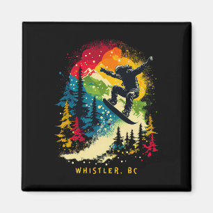 Whistler Bc Canada Snowboarder Snowboarding Resort Magnet