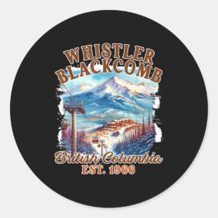 Whistler blackcomb british columbia nature classic round sticker