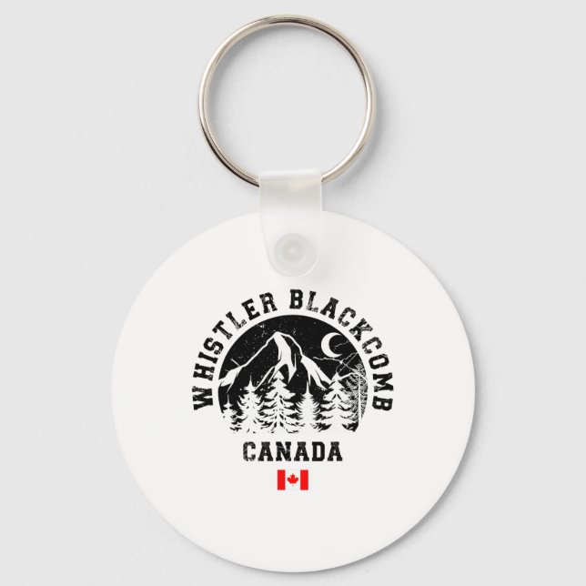 Whistler Blackcomb Canada Ski Resort Rocky Mountai Key Ring (Front)
