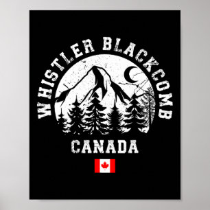 Whistler Blackcomb Canada Ski Resort Rocky Mountai Poster