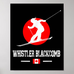 Whistler Blackcomb Canada Ski Resort Rocky Mountai Poster