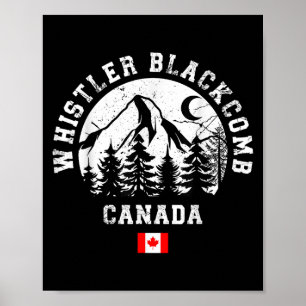 Whistler Blackcomb Canada Ski Resort Rocky Mountai Poster