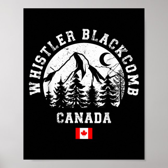 Whistler Blackcomb Canada Ski Resort Rocky Mountai Poster (Front)