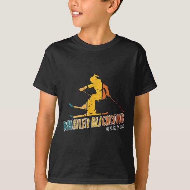 Whistler Blackcomb Canada Ski Resort Skiing Rocky  T-Shirt (Front)