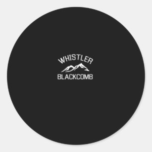 Whistler Blackcomb Ski Snowboarding Long Sleeve Classic Round Sticker