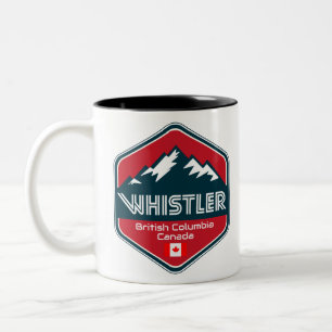 Whistler British Columbia Canada Design Two-Tone Coffee Mug