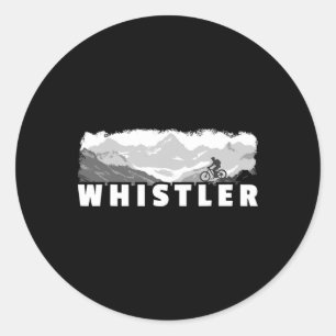 Whistler British Columbia Canada Mountain Biking M Classic Round Sticker