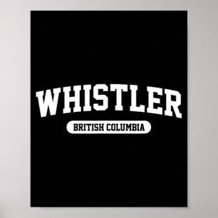 Whistler british columbia canada ski mountain poster