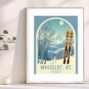Whistler British Columbia Canada ski Poster