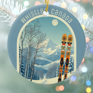 Whistler British Columbia Canada ski souvenir  Ceramic Ornament