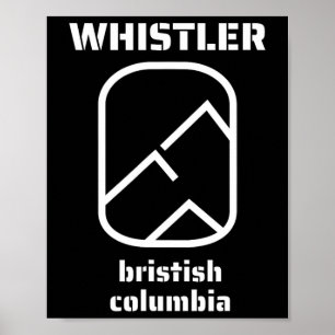 Whistler British Columbia Canada Skiing Snowboardi Poster