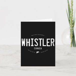 Whistler British Columbia Graphic Retro Vintage Sn Card