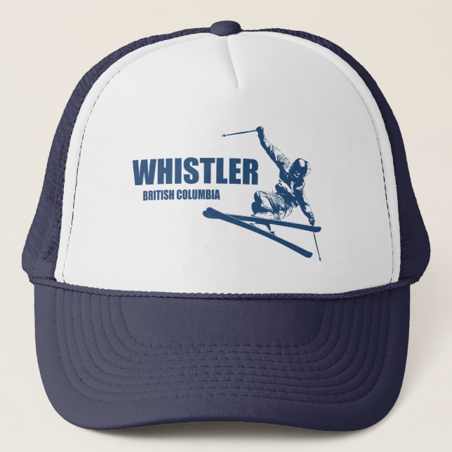 Whistler British Columbia Skier Trucker Hat (Front)