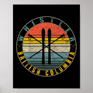 Whistler British Columbia Skiing Snowboarding Ski Poster