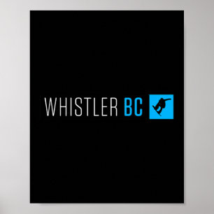 Whistler British Columbia Snowboard Box Type  Poster