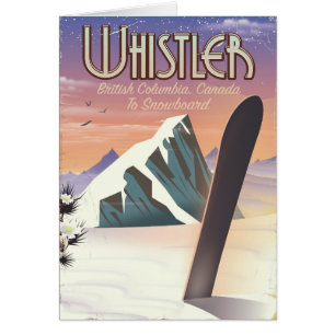 Whistler British Columbia snowboarding poster