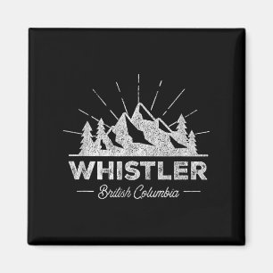 Whistler British Columbia T Shirt Vintage Skiing R Magnet