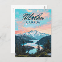 Whistler Canada British Columbia Ski Resort Retro