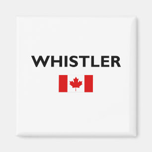 Whistler Canada Canadian Flag Light-Colour Magnet