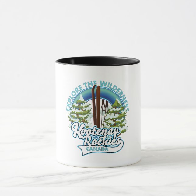 Whistler Canada,explore the wilderness, ski logo G Mug (Center)