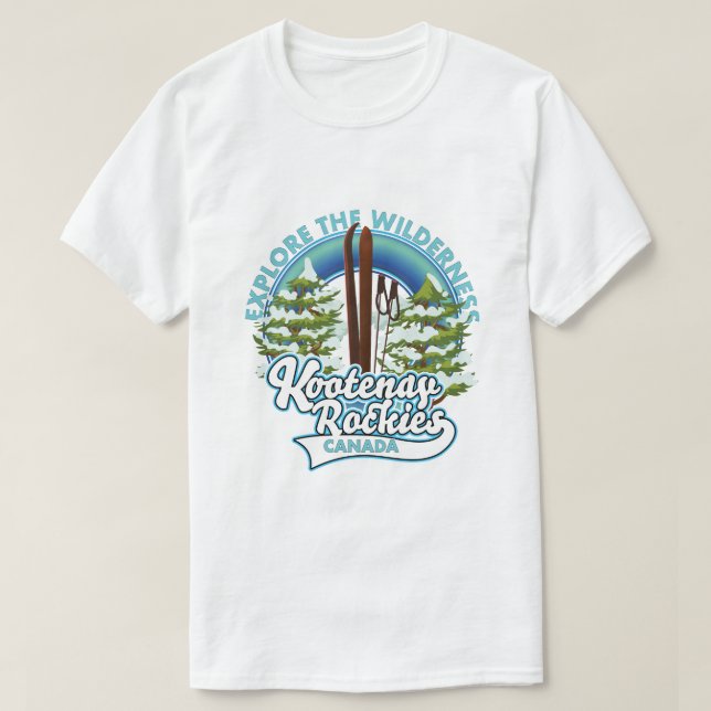 Whistler Canada,explore the wilderness, ski logo T T-Shirt (Design Front)