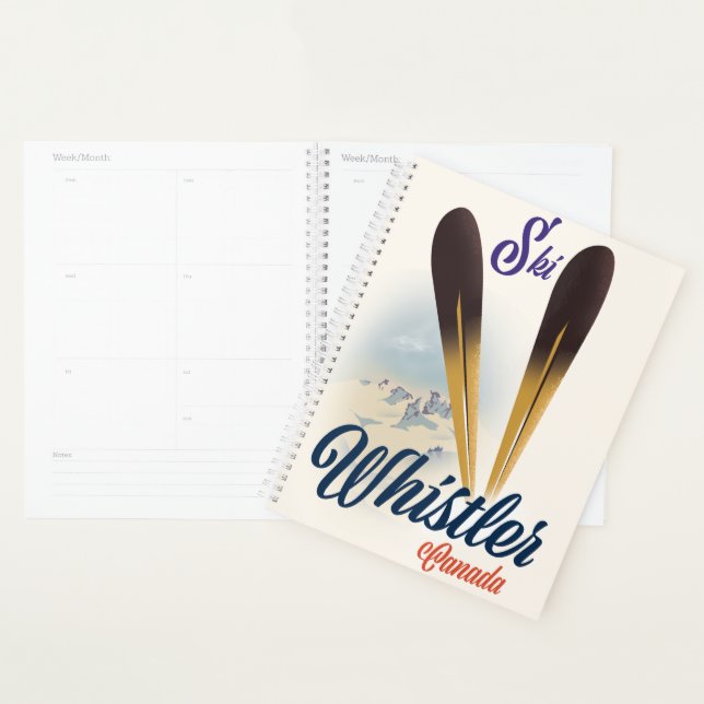 Whistler Canada ski poster Planner (Display)