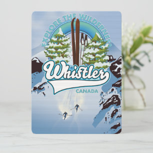 whistler Canada ski travel poster.