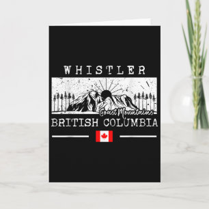 Whistler Mountain Canada Ski Resort Skiing British Card