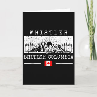Whistler Mountain Canada Ski Resort Skiing British Card