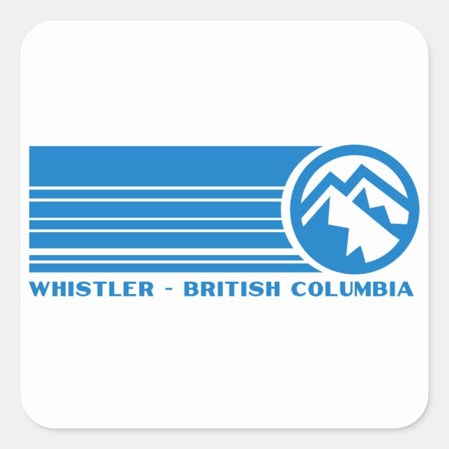 Whistler Ski Resort, British Columbia Square Sticker (Front)