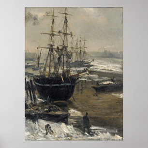 Whistler - The Thames In Ice Poster