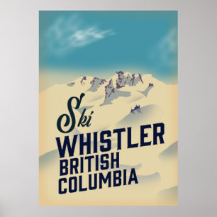 Whistler,Vancouver British Columbia ski poster