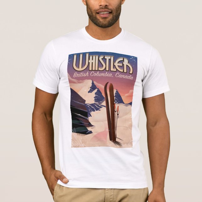 Whistler,Vancouver, British Columbia Ski poster T-Shirt (Front)
