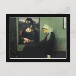 Whistler's Mother Got Gassed - by Mona Lisa? Postcard
