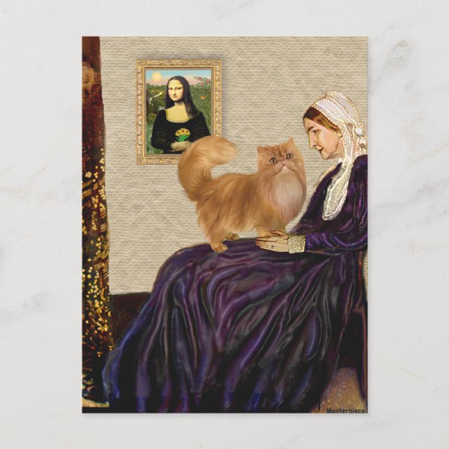Whistlers Mother - Red Persian cat Postcard (Front)