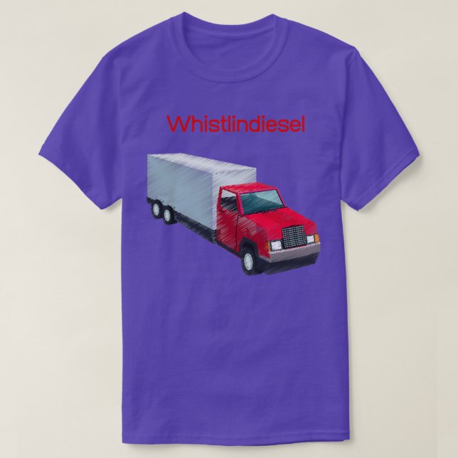 Whistlindiesel red truck T-Shirt (Design Front)
