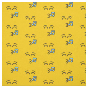 Whistling Face with Smiling Eyes Fabric
