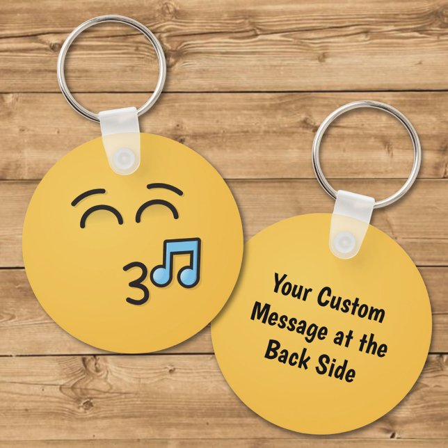 Whistling Face with Smiling Eyes Key Ring (Creator Uploaded)
