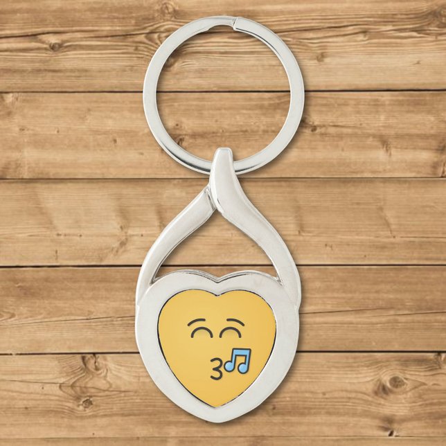 Whistling Face with Smiling Eyes Key Ring (Creator Uploaded)