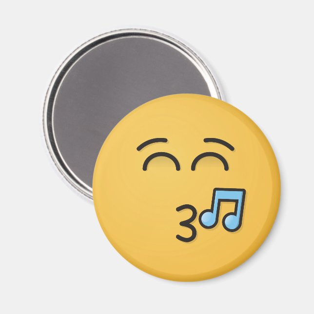 Whistling Face with Smiling Eyes Magnet (Front/Back)