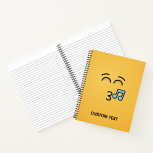 Whistling Face with Smiling Eyes Notebook