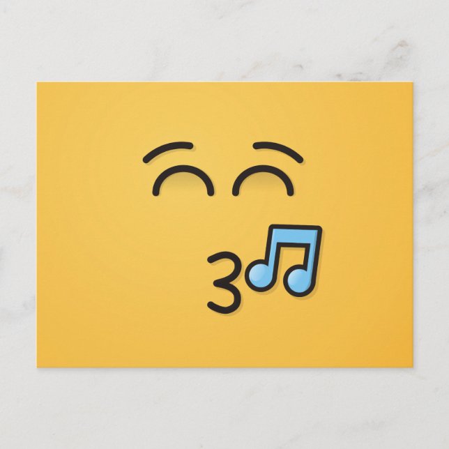 Whistling Face with Smiling Eyes Postcard (Front)