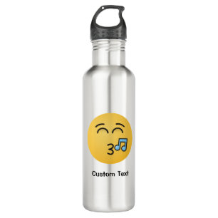 Whistling Face with Smiling Eyes Water Bottle