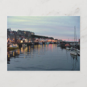 Whitby at dusk postcard