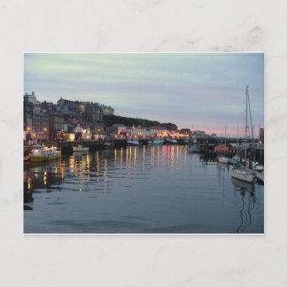 Whitby at dusk postcard
