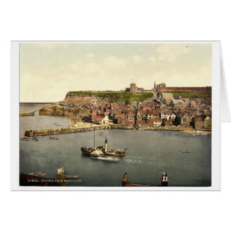 Whitby, from West Cliff, Yorkshire, England rare P