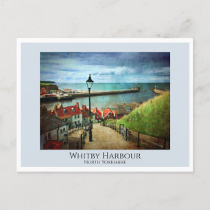 Whitby Harbor from 199 Steps Postcard